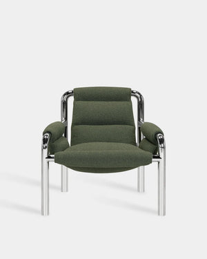 Atli Lounge Chair - Chrome - Forest Boucle-Cuddle 16