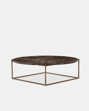 Circle Coffee Table - Dark Emperador Marble - Large