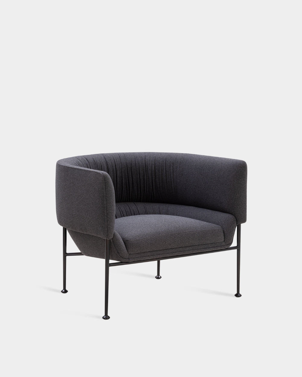 Collar Large Lounge Chair - Charcoal Black-Blend 2701