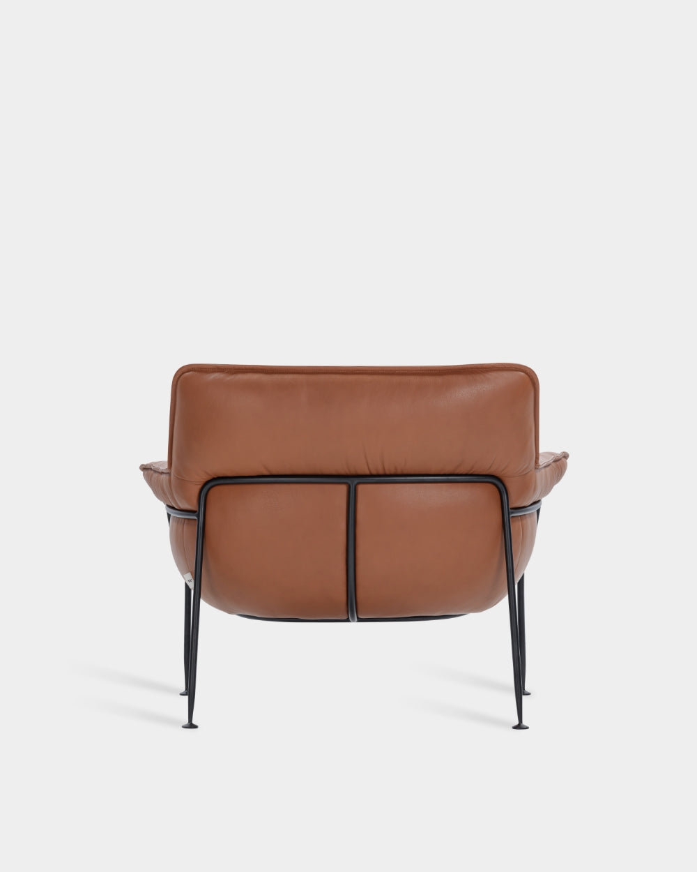 Duvet Lounge Chair - Black - Cognac Parma Leather