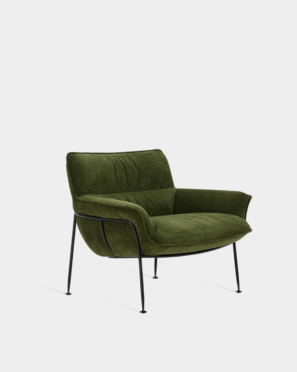 Duvet Lounge Chair - Black - Olive-Zest 06