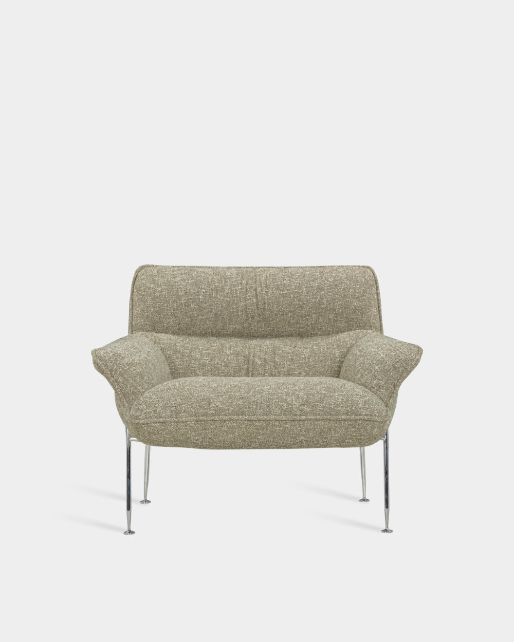 Duvet Lounge Chair - Chrome - Moss Grey-Zero 0002