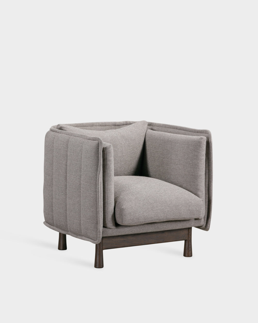 Kite Club Arm Chair - Dark Brown - Dark Grey-Coast 06