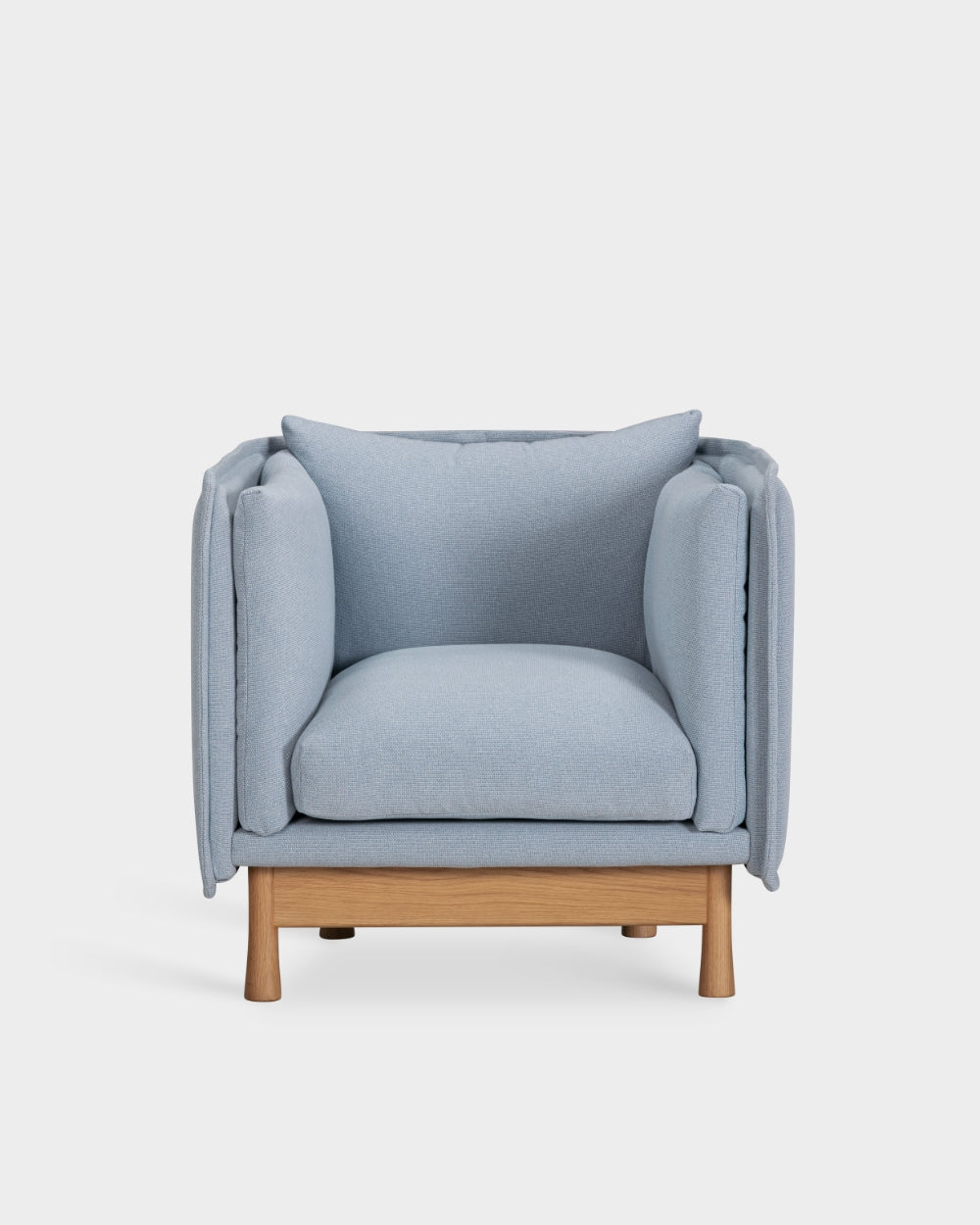 Kite Club Arm Chair - Dark Brown - Baby Blue-Cyber 2401