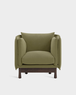 Kite Club Arm Chair - Dark Brown - Mustard Moss-Grain 68243
