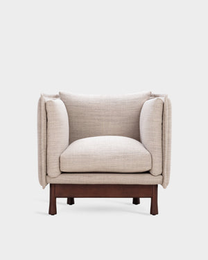 Kite Club Arm Chair - Dark Brown - Grey-Tivoli 02