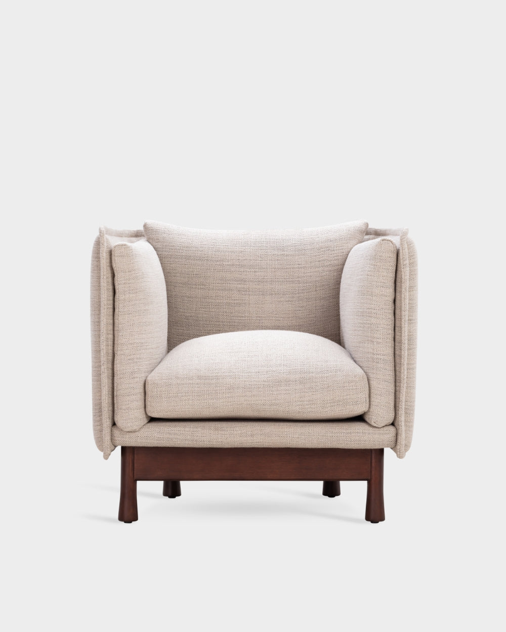Kite Club Arm Chair - Dark Brown - Grey-Tivoli 02