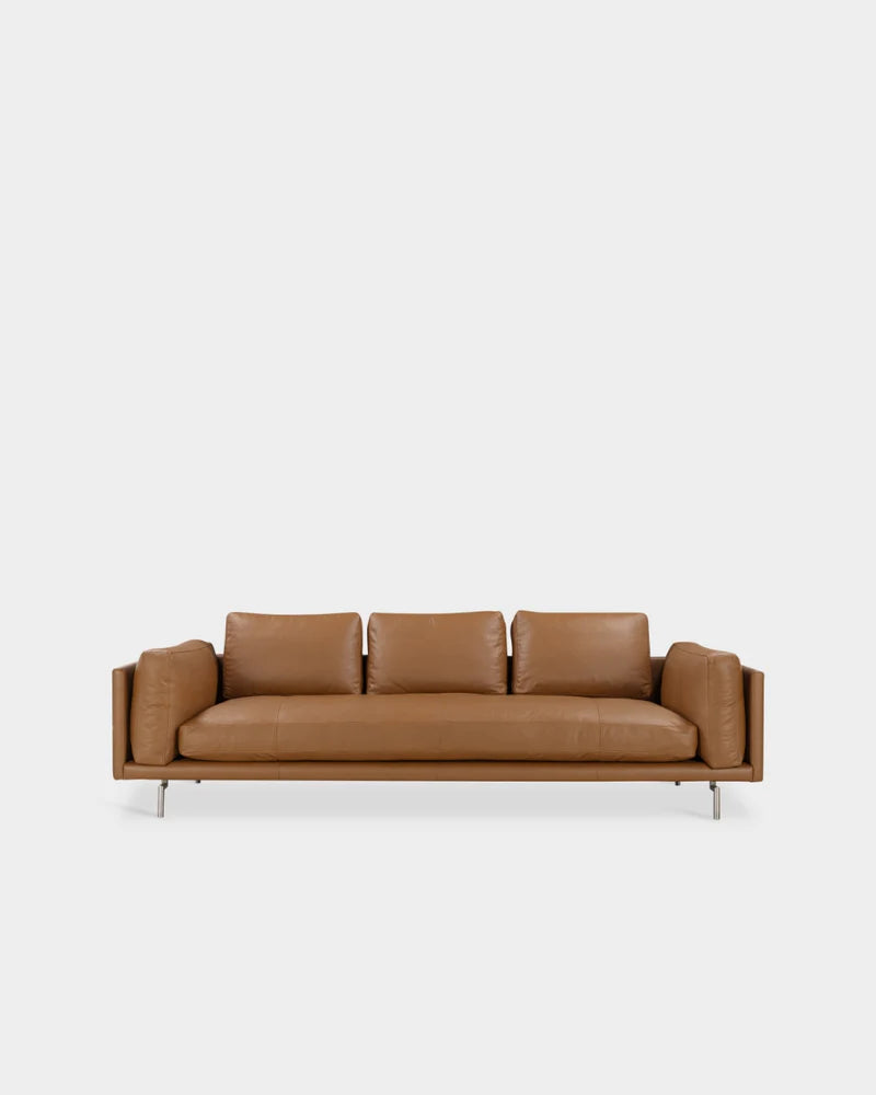 Levanto 3 Seater Sofa - Cognac Parma Leather