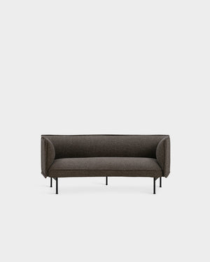 Lilin Curved 2.5 Seater Sofa - Brown-Bosa 08