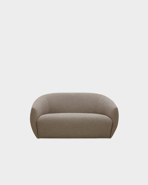 Lilin Curved 2.5 Seater Sofa - Light Brown Boucle-Cuddle 04