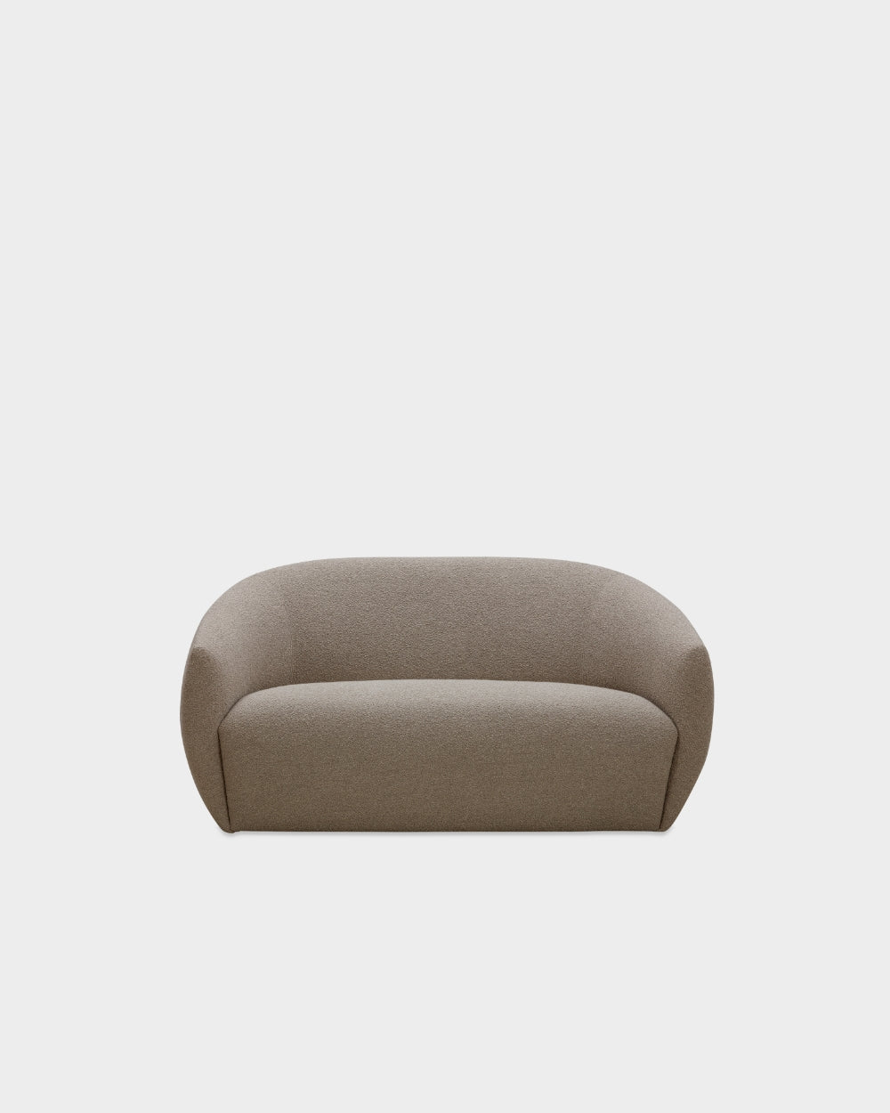 Lilin Curved 2.5 Seater Sofa - Light Brown Boucle-Cuddle 04