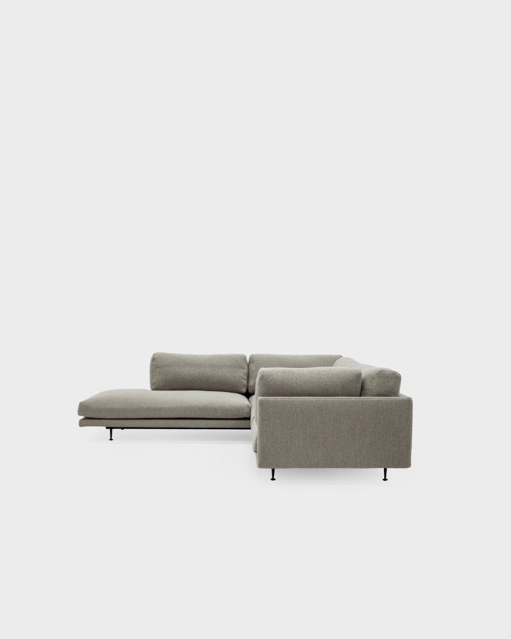 Maho V2 L Shape Sofa - Light Brown Boucle-Cuddle 04