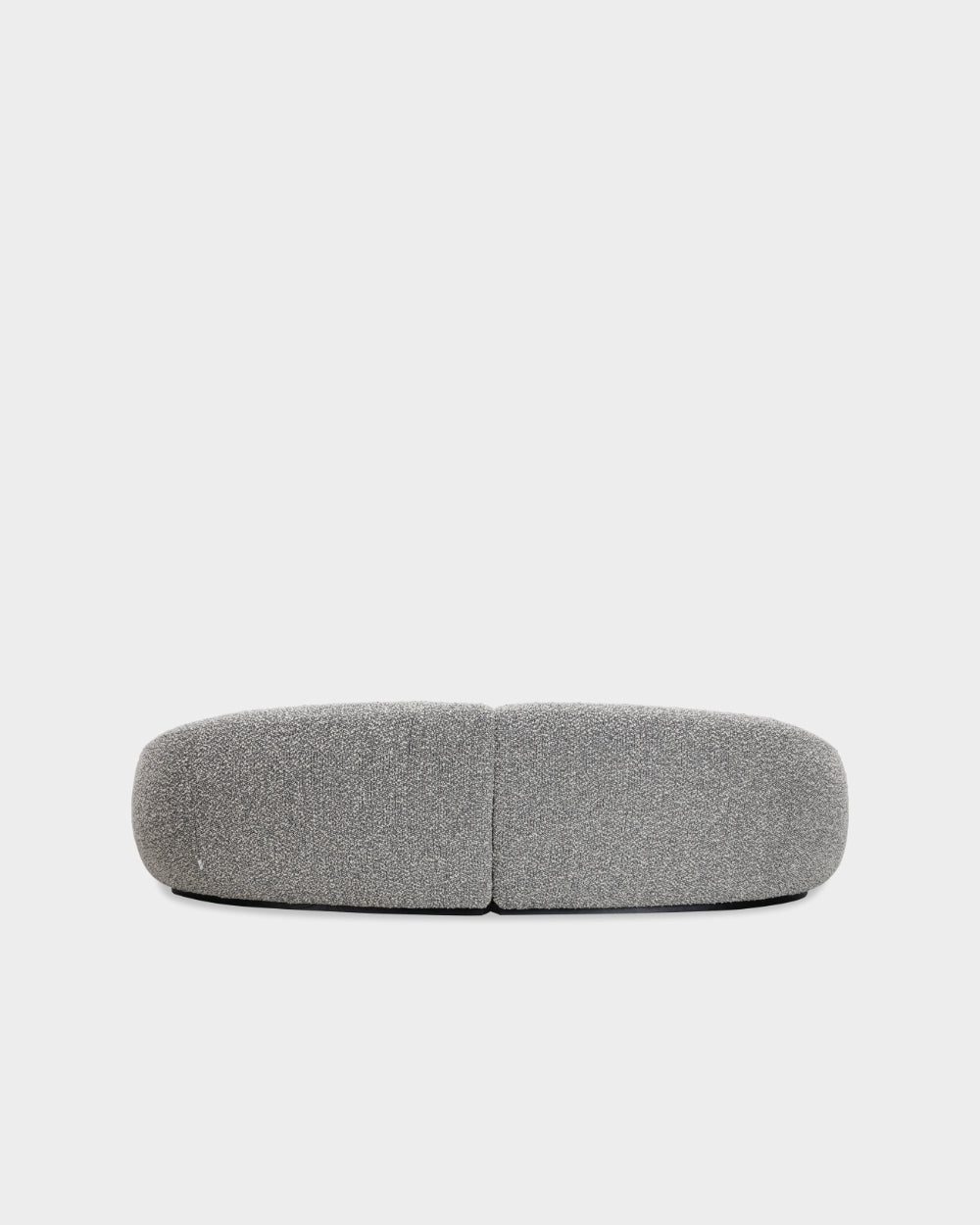 Montholon Curved 3 Seater Sofa - Tweed Grey-Silenzio 08