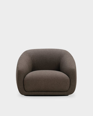 Montholon Lounge Chair - Dark Brown Boucle-Cuddle 06