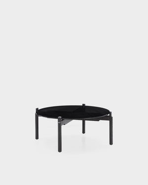 Notch Round Coffee Table - Medium - Black
