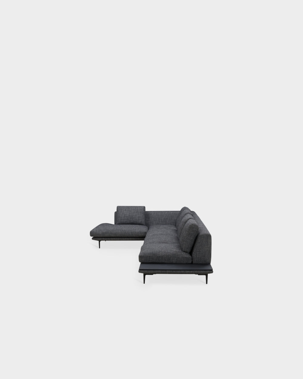 Surface V4 L Shape Sofa - Dark Grey-Alma 08
