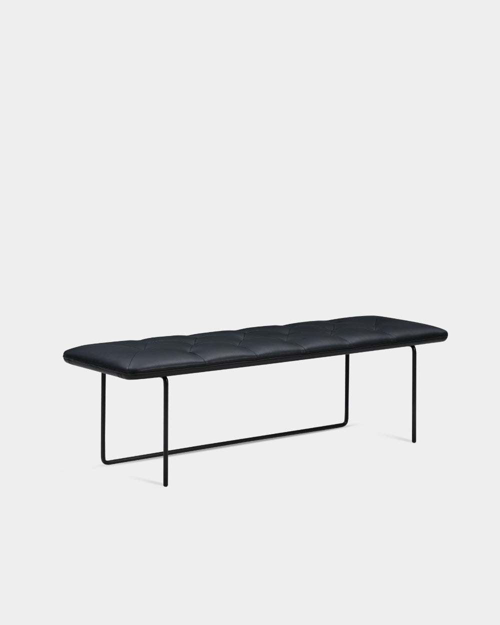 Tip Toe Bench - Large - Black Parma Leather – Wendelbo Australia