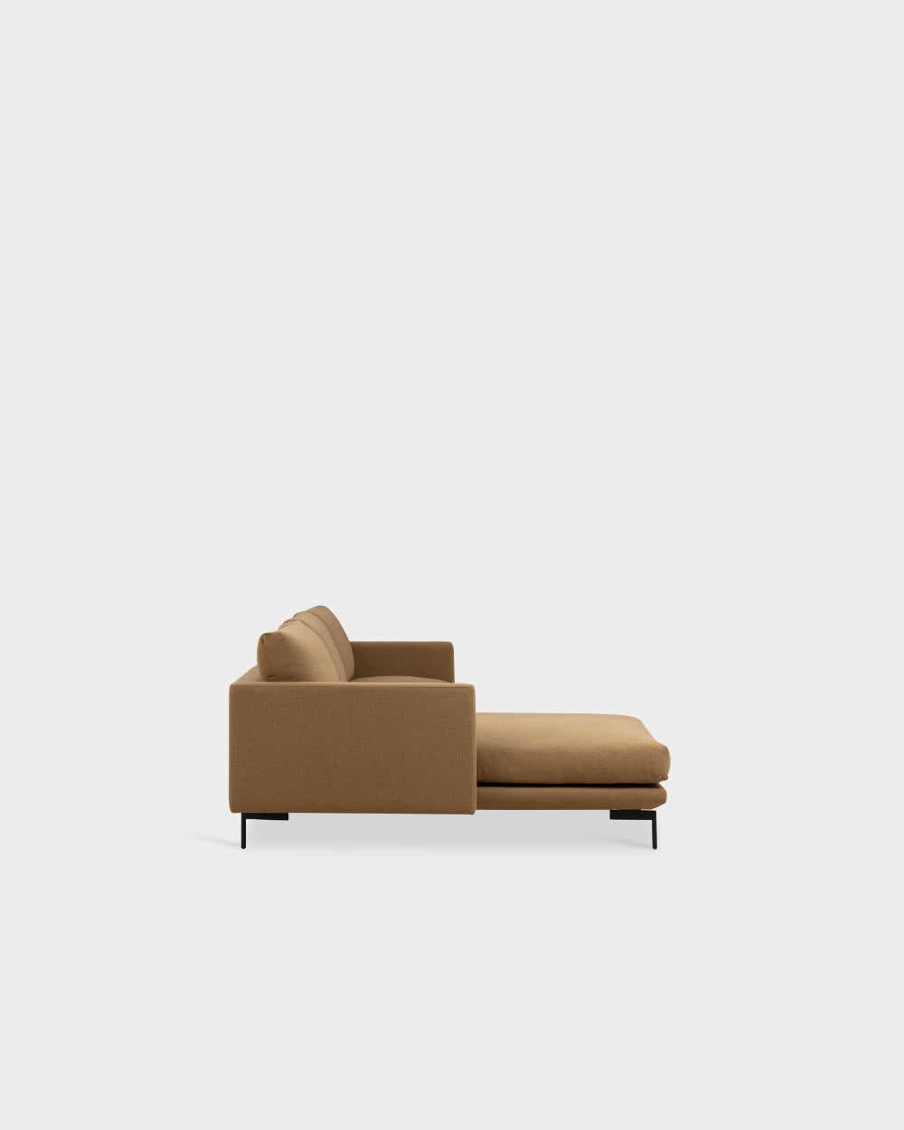 Trace L Shape Sofa - Saddle Brown-Blend 3001