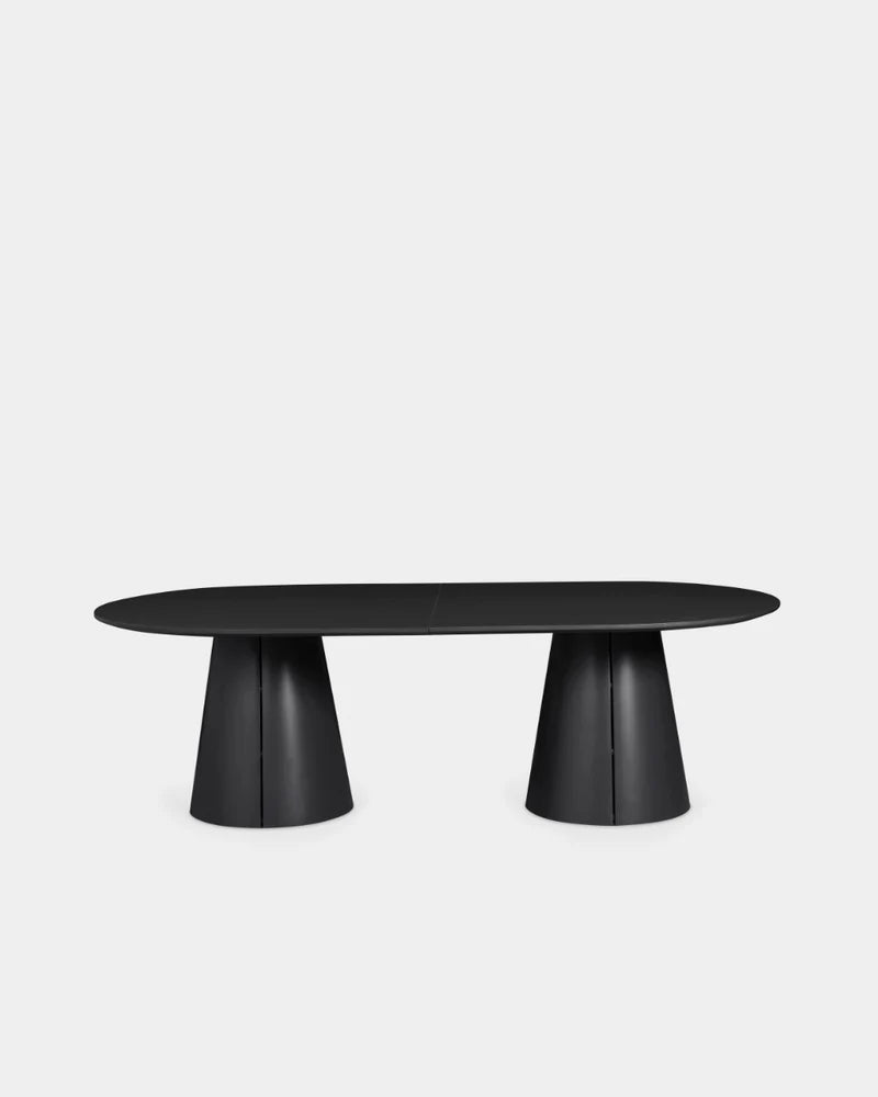 Trim Rectangular Dining Table - 2400mm - Black Laminate