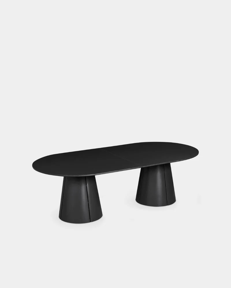 Trim Rectangular Dining Table - 2400mm - Black Laminate