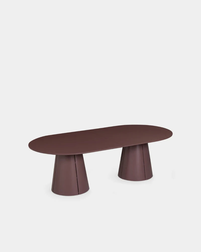 Trim Rectangular Dining Table - 2400mm - Burgundy