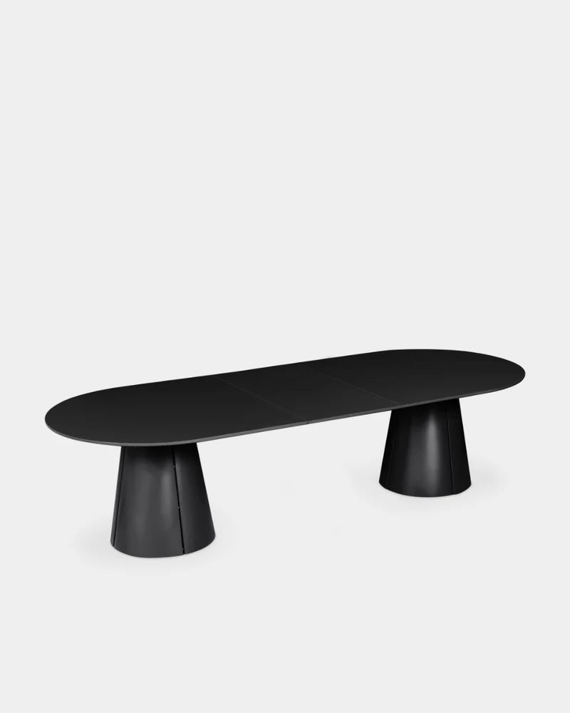 Trim Rectangular Dining Table - 3000mm - Black Laminate