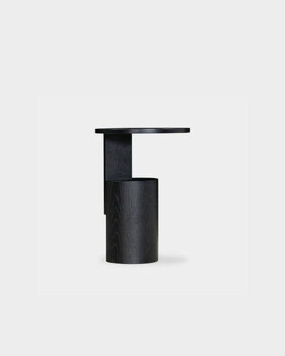 Wedge Side Table - High - Black