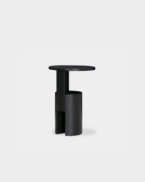 Wedge Side Table - High - Black