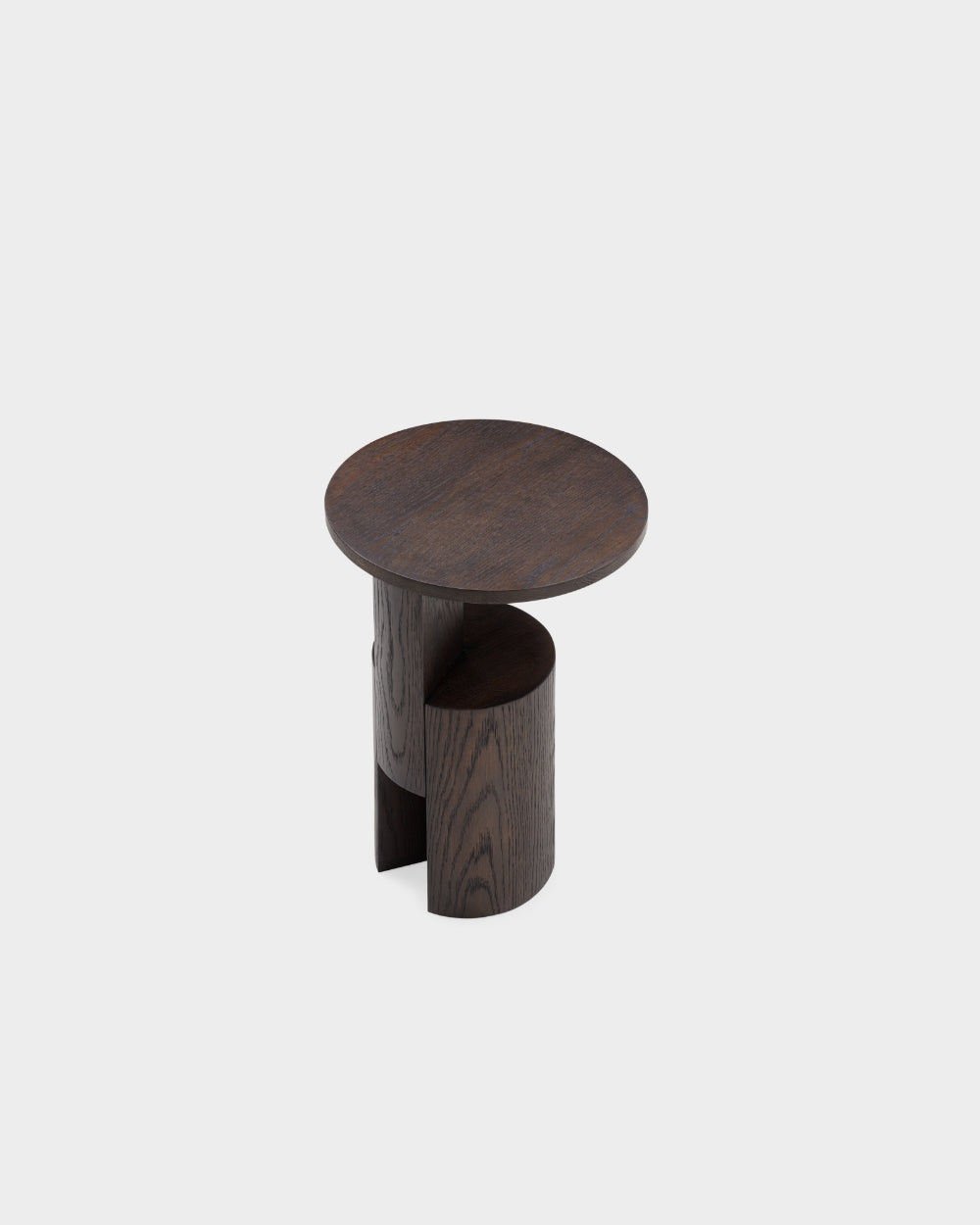 Wedge Side Table - High - Dark Brown